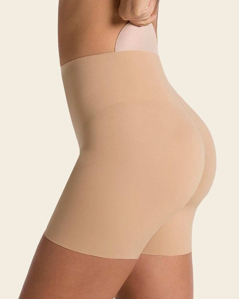 Leonisa Undetectable Padded Instant Butt Lift Shaper Short Natural Beige Large